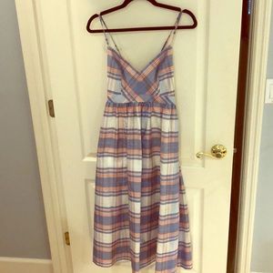 J Crew new! Madras plaid taffeta sundress.